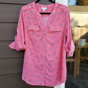 EUC Pink Zebra Shirt